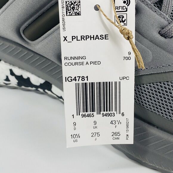 NEW adidas Women's X_PLR Phase Sneaker Grey/Core Black/Pink Fusion Size 10.5 - Picture 9 of 10